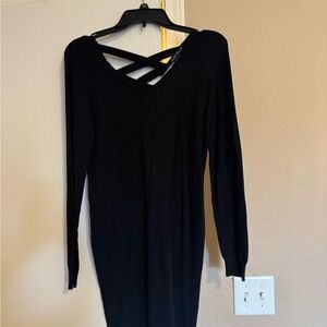 Chic Black Long Sleeve Dress